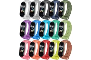 superpow 【15 pezzi Cinturino per Xiaomi Mi Band 4 / Xiaomi Mi Band 3,Cinturini in Silicone Colorato di Ricambio, Morbido, Traspirante, Resistente al Sudore Cinturino elastico per Smartwatch-Colori