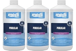 Medipool 3 x 909601MP PoolKlar - 3 x 1 Liter - Macht den Pool superklar - mit Powerhaus24 Pflegefibel!
