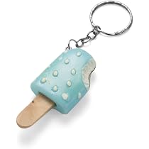 Komonee Ice Lolly Blue Keychain Ice Cream Key Ring Frozen Lollipop ...