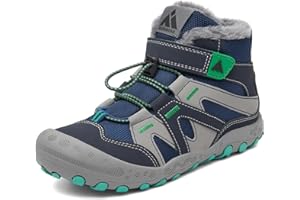 Mishansha Zapatos Invierno Niño Botas de Nieve Niña Calientes Botines Niños Antideslizante, Tallas 24-38 EU