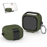 Coverzone Samsung Galaxy Buds 4 i&ccedil;in ve Buds 4 Pro ile Uyumlu Kılıf G&uuml;venlik Kilitli Panzer Telefon Standlı Kulaklık Koruyucu