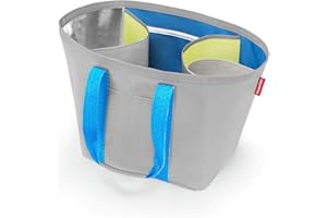 reisenthel re-shopper 1 - Borsa Shopper Resistente e Pratica per Shopping, Multitasche e con Tanti Scomparti, in PET Riciclato da Bottiglie, Tessuto Idrorepellente, 25 L, Nero