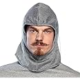 Boland 44025 Knight Hood for Adults, Bonnet, Hat for Fancy Dress Costumes, Accessories for Medieval Costumes, Fancy Dress for Carnival and Theme Party Gray
