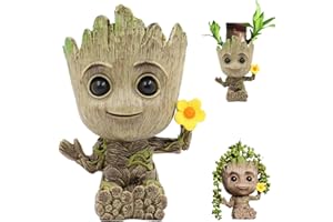 MAIBAOTEMBT Groot Pot de Fleurs, Baby Groot Décoration, Baby Groot Figurine D'action, Groot Pot De Fleurs avec Trou DÉcoratif, Groot Guardians of The Galaxy, pour Maison, Bureau, Décoration Intérieure (M1)