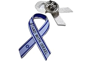LEVVIYE We stand with Israel Ribbon Enamel Pin Badge Brooch Memorabilia Gift Decorations
