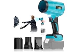 TASDISE Akku-Laubbläser für Makita 18V Akkus, 50000 U/Min Bürstenloser Hochgeschwindigkeits Motor, 850G Luftdruck,Tragbarer Gebläse Turbo zur Autoreinigung, Entfernt Staub und Schnee (ohne Akku)