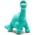 Best Years | Knitted Ice Blue Diplodocus Dinosaur Soft Toy | Baby Safe from Birth | Machine Washable | 40cm x 12cm x 27cm | Perfect Toddler Gift | Ethically Sourced