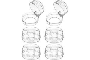 TELOOCO 6 Stück Herdknopf Kindersicherung Herd Drehknöpfe Transparente Sicherheitsabdeckungen Herdschutz Kinder Gasherd Knopfabdeckungen mit Klebstoff Universalgröße Küchen Ofenknopf Verriegelungen