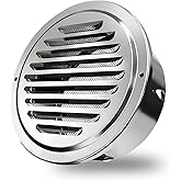 Ventilation Grille, Round Grille for Ventilation 110 mm Stainless Steel | Anti-rust Stainless Steel with Anti-Mosquito Mesh,