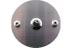 Eurosell - Klingelplatte Tür Klingel Platte Klingelschild Türklingel Klingelknopf Edelstahl rund