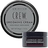 American Crew Grooming Cream, Strong Hold and High Shine Hair Cream, For Curly or Wavy Hair, Repels Moisture, Ultimate Contro