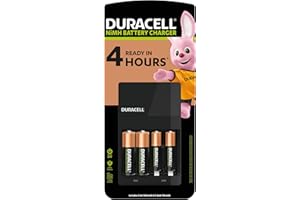 Duracell Chargeur de Batterie - Charge en 4 Heures, avec 2 piles AA et 2 piles AAA