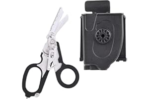 lfdhcn Pinze pieghevoli 6 in 1, forbici portatili di emergenza con manici antiscivolo, pinze multiuso argentate per sopravvivenza all'aperto a casa, 9,9 x 20,8 cm