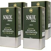 Sokol Delice Nat&uuml;rel Sızma Zeytinyağı - Soğuk Sıkım, Ayvalık Yeni Mahs&uuml;l, D&uuml;ş&uuml;k Asit (4x 5 Litre)