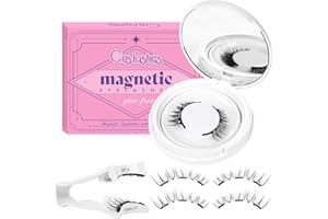 ‎CRISLASHES Crislashes Magnetische-Wimpern Set mit Applikator, Kein Kleber erforderlich Magnetische Wimpern Einfach anzubringen und zu entfernen, Magnet-Wimpern natürlicher Look und Wiederverwendbar (C)