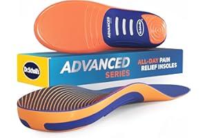 Dr. Scholl’s Advanced Pain Relief Insoles for Men & Women, Heavy Duty Orthotics Inserts for Work Shoes & Boots, Plantar Fasciitis & Arch Support, Shock-Absorbing, Supports up to 150kg, D UK 6.5-7