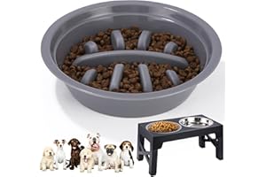 TIDEVAN Gamelle Anti Glouton Petit Chien, Ø 20 cm, Hauteur 5 cm, gamelle Anti-glouton pour Chien et Chat Gamelle d'alimentation Lente, Favorise Une Alimentation Saine Et Une Digestion Lente