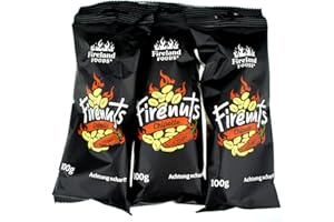 ‎FIRELAND FOODS Firenuts Chipotle, 3er-Pack, 3x100g Beutel | mit geräucherten Jalapeno | in Olivenöl geröstet…