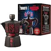 Bialetti - Moka Express Stranger Things: 3 Cups Ocak &Uuml;st&uuml; Espresso Pişirici, M&uuml;zikli, 130ml, Siyah, Patentli G&uuml;venlik Valfi |