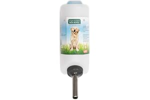 Lixit, Botellas de Agua de Boca Ancha para Perros Grandes y pequeños (Perro Grande de 910 g, Blanco)