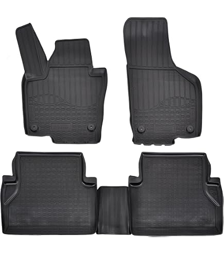 Mossa Tappetini Auto In Feltro Per Volkswagen Sharan II (2010-2022) - Set Completo Nero 5 Pezzi Anti-scivolo
