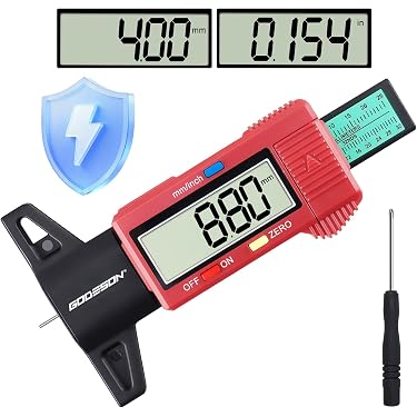 Jauge De Profondeur Pneu Numérique AUTOUTLET - Testeur LCD Métrique/Pouces 0-25.4mm - Voiture Moto Camion