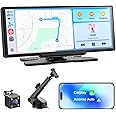 Avylet 8.1" Wireless Car Stereo for Apple Carplay & Android Auto, Portable Carplay Screen for Car, Reversing Backup Camera, OTA Upgrade, GPS Navigation/Voice Control/Mirror Link/Bluetooth/AUX/FM