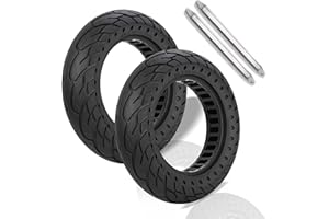ANSENI Ruedas Macizas 60/70-6.5,Neumatico 10 pulgadas(10x2.5) Rueda de Repuesto Antipinchazos para Patinete Eléctrico Segway Ninebot E3 E,Ninebot Max G30/G30D, Xiaomi 5/5 Max,Smartgyro K2 (2Uds)