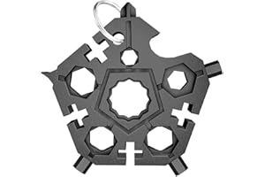 DAZAKA Outil Multifonction Flocon de Neige 23 en 1, Idee Cadeau Noel Homme Original, Cadeau Papa, Cadeau Anniversaire Homme, Cadeau Fete Des Peres (Noir)