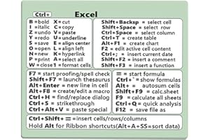 CENMOO Keyboard Shortcuts Stickers, Word/excel Quick Reference Guide Keyboard Shortcut, Waterproof Keyboard Cheat Sheet Stickers, Laptop Keyboard Shortcuts for Window, 13-16 Inches Air/pro