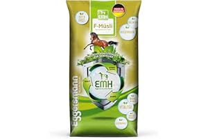 EGGERSMANN MEIN PFERDEFUTTER Eggersmann EMH F-Müsli - Aliment concentré de muesli pour Chevaux sans Avoine pour Chevaux - 25kg Aliment Naturel pour Chevaux avec des nutriments équilibrés