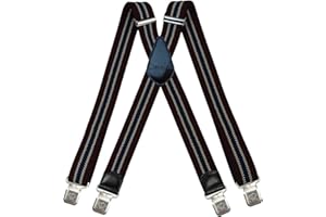 DECALEN Bretelles pour Hommes et Femmes Une Taille Convient Tous Les Clips Forts Style X Diverses Couleurs