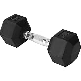 Yes4All Chrome Grip Coated Hexagonal Dumbbells - Non-Slip Hand Weights 2.27-22.7 kg Single