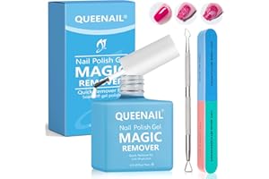 UHELTOSLY 1 Stücke Nagellackentferner 15 ml,Gel Nail Polish Remover,Gelnägel Shellac Entferner Remover Mit 2 Werkzeug zum,Schnell zu Entfernen Gel Nagellack in 3-5 Mins,Gel Nail Polish Remover Für Nail Art