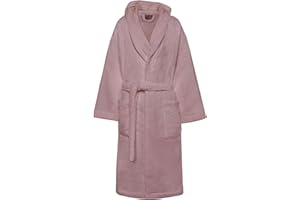 PARAMAISON Accappatoio con Cappuccio Spugna Marte, Uomo Donna, 100% Cotone Morbidissimo, 420 grammi, Casa, Piscina, Palestra, Rosa Antico, 46-48 S EU