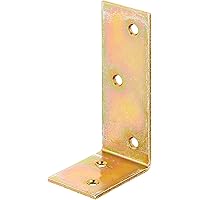 GAH-Alberts 332839 Balkenwinkel | galvanisch gelb verzinkt | 40 x 80 x 30 mm | 20er Set