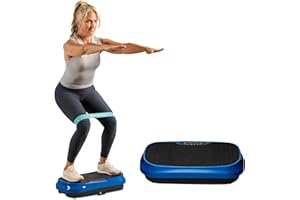Lifepro Waver Mini Vibration Plate for Lymphatic Drainage – Whole Body Vibrating Platform Exercise Machine for Muscle Toning & Recovery with Remote & Resistance Bands, Max Load 260 lb