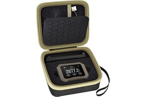 PAIYULE Case Compatible with Garmin Xero C1 Pro Compact Chronograph for Range Shooting Stoarge Holder Bag for USB Charging Adapters, Cube and More Accessories(Box Only) (Black-Brown)