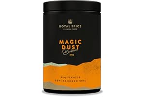 ‎ROYAL SPICE Royal Spice Magic Dust Smoke BBQ Rub - 350g Dose - BBQ Gewürzmischung mit geräucherter Paprika und Rauch für unwiderstehlichen Geschmack zum Barbeque