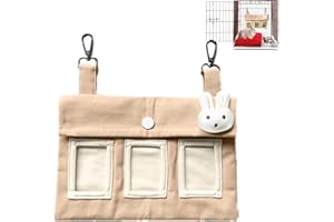 Virtcooy Sac à Lapin | Bunny Hay Feeder Sac Mignon,Sac d'alimentation en Foin Suspendu Grancapacité à 3 Trous pour Hamsters Lapin Petit Animal