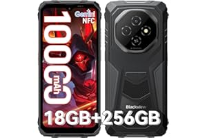 Blackview Fort1 Móvil irrompible Android 15, 256GB+18GB (TF 2TB) Móvil Rugerizado,10000mAh Batería - 6.56" HD+ Teléfono Movil, AI Camera, Face ID/Dual SIM/NFC/OTG/390g/Gemini AI Movil Indestructible