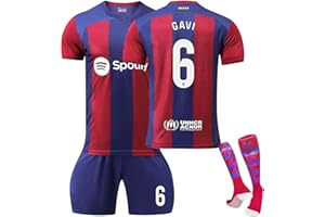 GENERISCH Barcelona 23/24 Neue Saison Hause/Auswärts Fußball Trikots Shorts Socken Set für Kinder/Erwachsene, Fussball Jersey Trainingsanzug für Junge Herren