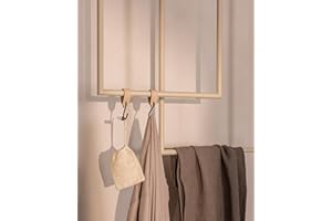 ‎M METALLBUDE Metallbude Handtuchhalter TENSI - 2er Set Cashew - Deckenmontage - Pulverbeschichtetes Stahlrohr - Kratz-, Stoß- & Schlagfest - 60x50 cm & 80x50 cm