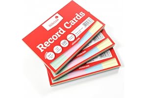 Silvine A6 (6x4) 300 Multi Coloured Index Revision Cards - 3 Packs x 100