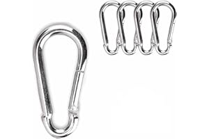 YOUKA Moschettone di bloccaggio, moschettone per impieghi gravosi, moschettone in acciaio al carbonio zincato