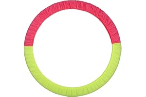 DRUNA Portacerchi Custodia per Cerchio Ginnastica Ritmica Indigo | Taglia Universale 60-90 cm | Ideale per Gare e Allenamenti (Giallo-Rosa)
