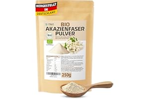 ‎D&O NATURE PRODUCTS D&O Nature Products Acacia Fibres Organic, 250 g Soluble Fibre from Acacia Fibre Powder, Natural, Vegan and Well Tolerated, Fibre Powder from Acacia Fibre, Acacia Fibres