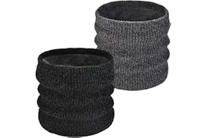 colornival Schal Damen Herren Schlauchschal Winter Warm Loop Schal Nackenwärmer Halswärmer Dick Fleece Schal Strick Halstuch Sport Buff Schal für Männer Frauen Jungen Motorrad Fahrrad Joggen Ski