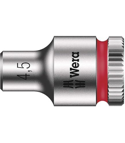 Wera Zyklop 8790 Steckschlüsseleinsatz 3/8 Zoll – SW 17mm, 6-Punkt, 30mm Länge, Verchromt