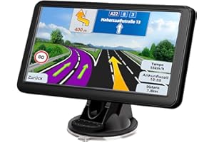 HAPPTWS Navigationsgerät für Auto PKW LKW: Touchscreen 7 Zoll 8G 256M Navigationsgerät mit Sprachführung, Radarkamera-Warnung